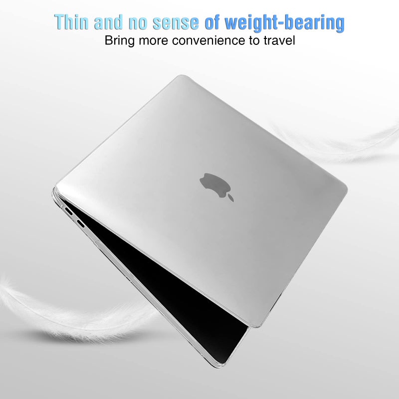 EooCoo Case Compatible with MacBook Pro 13 inch M2 2024 2023 2022-2016 Release M1 A2338 A2289 A2251 A2159 A1989 A1706 A1708 Protective Hard Case with Keyboard Cover  Screen Protector  Crystal Clear - Image 3